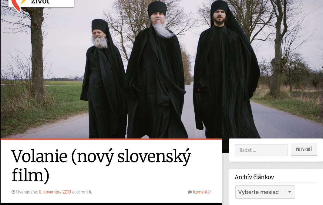 O filme píšu na zasvatenyzivot.sk
